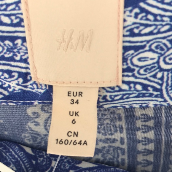 Blue white midi wrap skirt - Picture 3 of 7